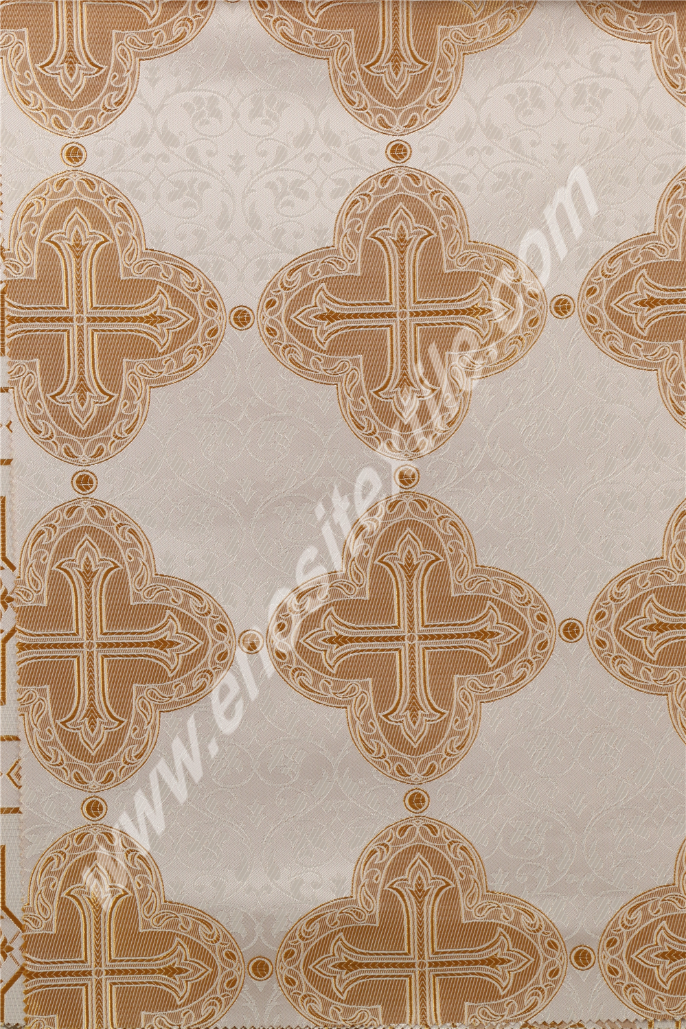 KL-050 White-Gold Brocade Fabrics